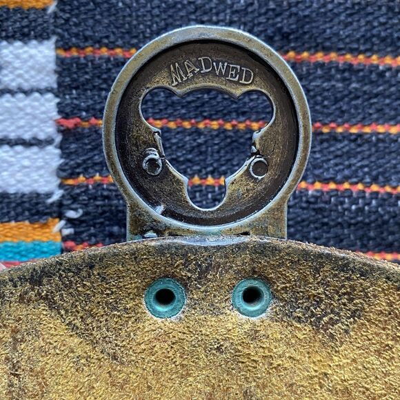 Vintage 70’s Stamped Tooled Leather Shoulder Bag Purse. Eye Of Horus. Bohemian. - Picture 9 of 16